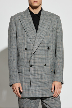 Amiri Americana cruzada con estampado de cuadros