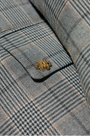 Amiri Americana cruzada con estampado de cuadros