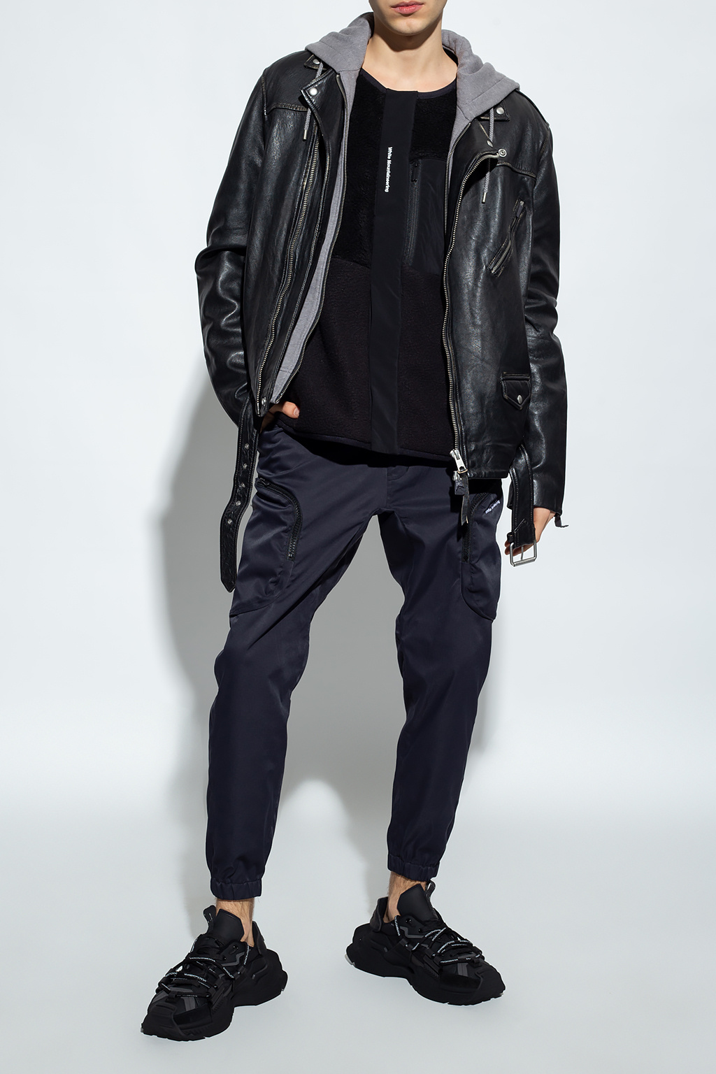 Plus Black High Shine Cropped Puffer Jacket