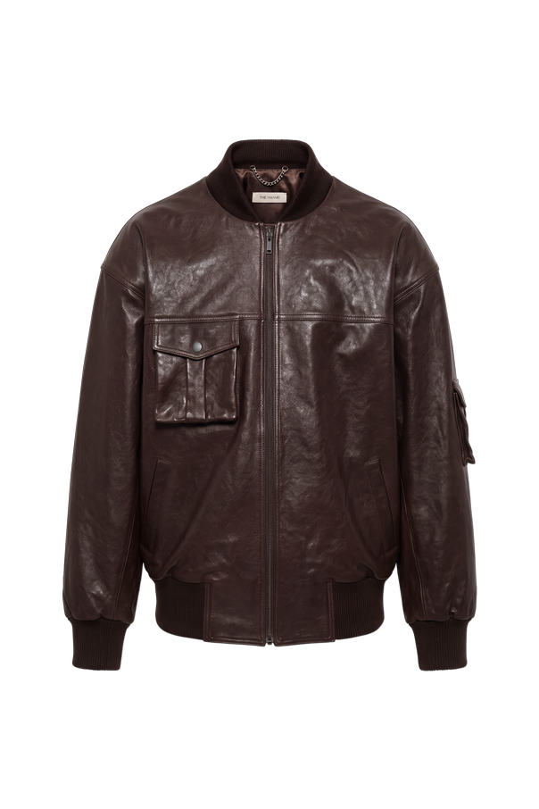 ‘bomber’ leather jacket od The Mannei