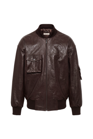 Kožená bomber bunda