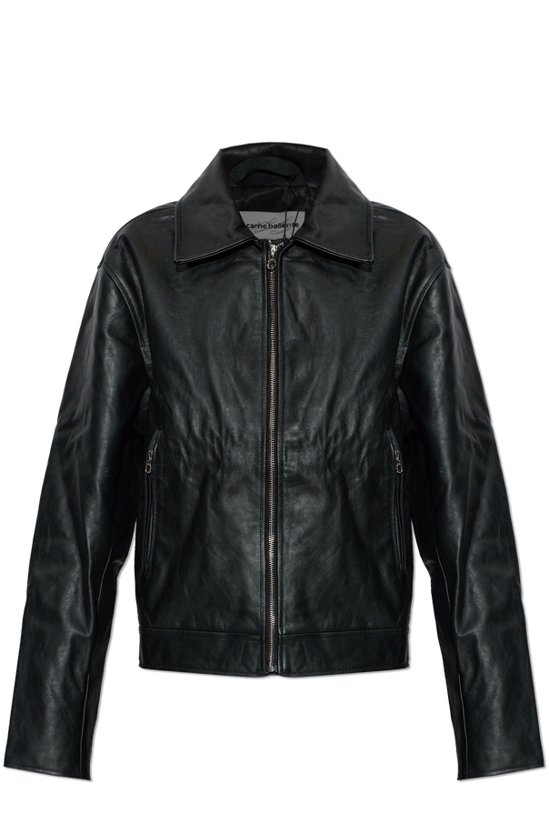 CARNE BOLLENTE Leather jacket with pockets