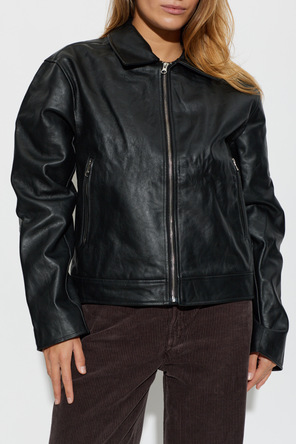 CARNE BOLLENTE Leather jacket with pockets