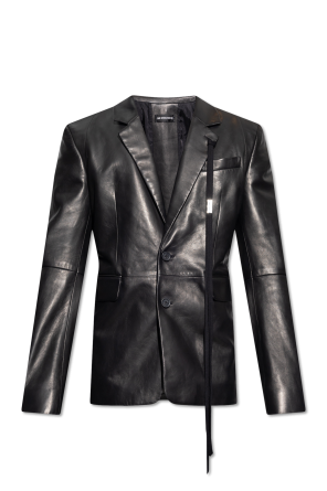 ‘nathan’ leather blazer od Ann Demeulemeester