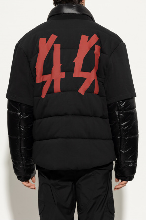 44 Label Group asymmetric wide-sleeve RICHMOND jacket Black