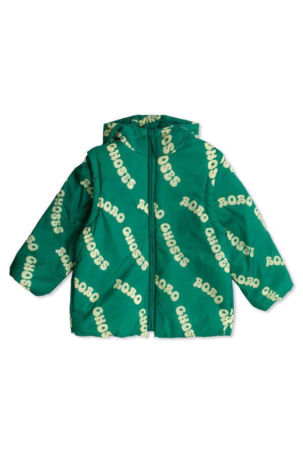 Padded jacket with detachable sleeves od Bobo Choses