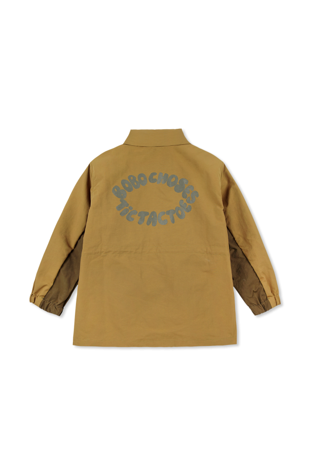 Bobo Choses Jacket with a hood stowed in the collar