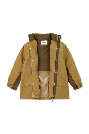Bobo Choses Jacket with a hood stowed in the collar