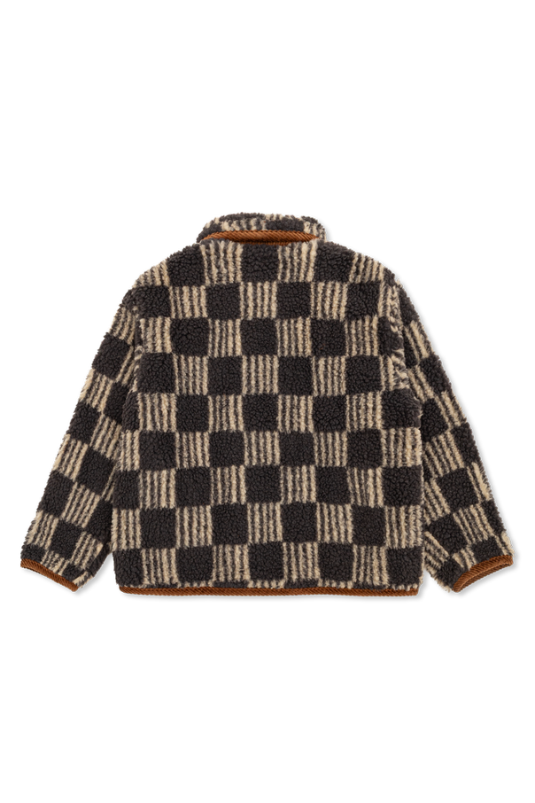 Bobo Choses Fleece checkered jacket