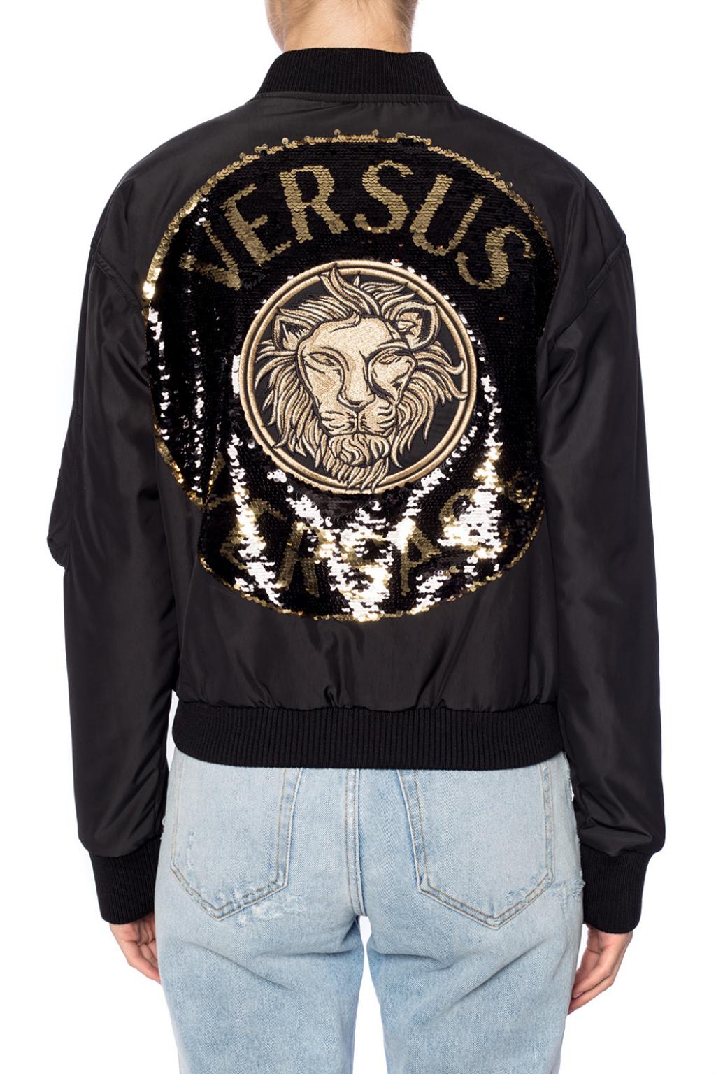 Bomber' jacket with a sequin logo 