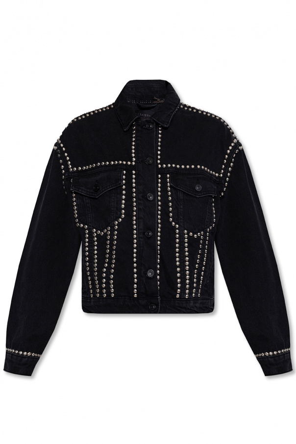 AllSaints ‘Bella Studded’ denim studded jacket