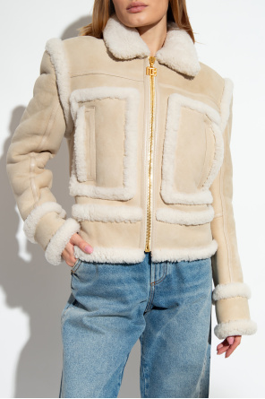 Balmain Shearling jacket with pockets