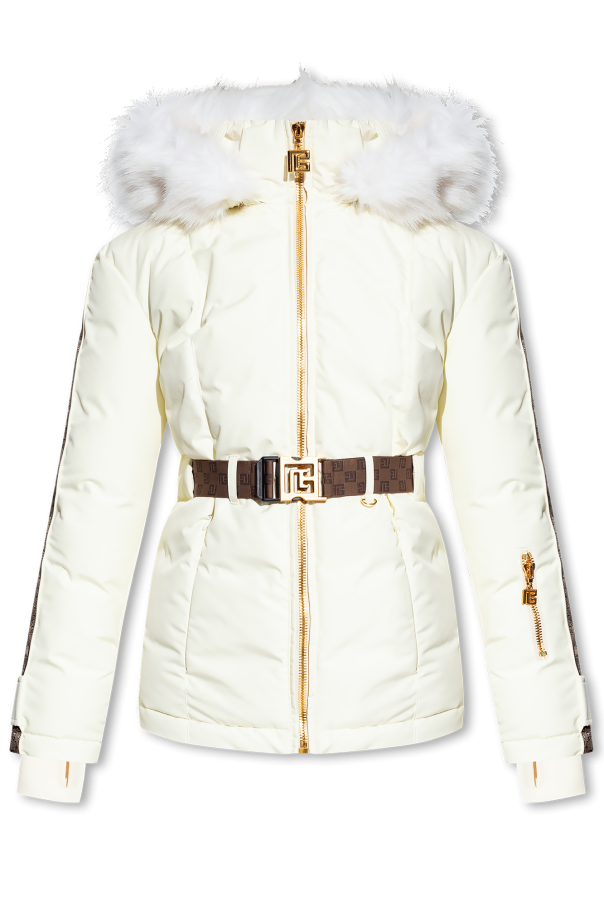 Balmain Cotton Hooded ski jacket