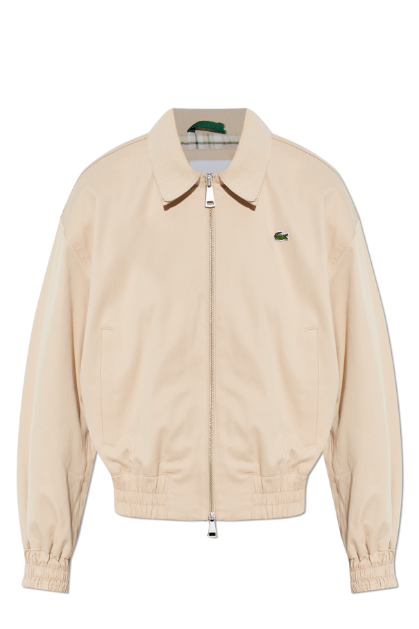 Cotton jacket with logo patch od Lacoste