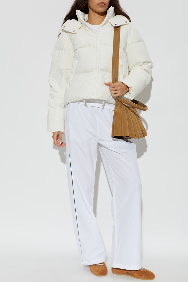Lacoste White Hooded Down Jacket