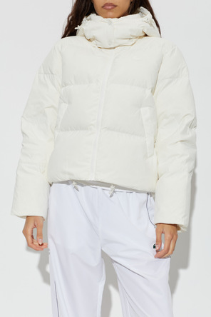 Lacoste White Hooded Down Jacket