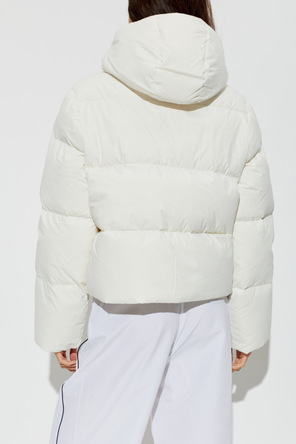 Lacoste White Hooded Down Jacket