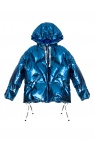 msgm logo print hooded padded jacket item