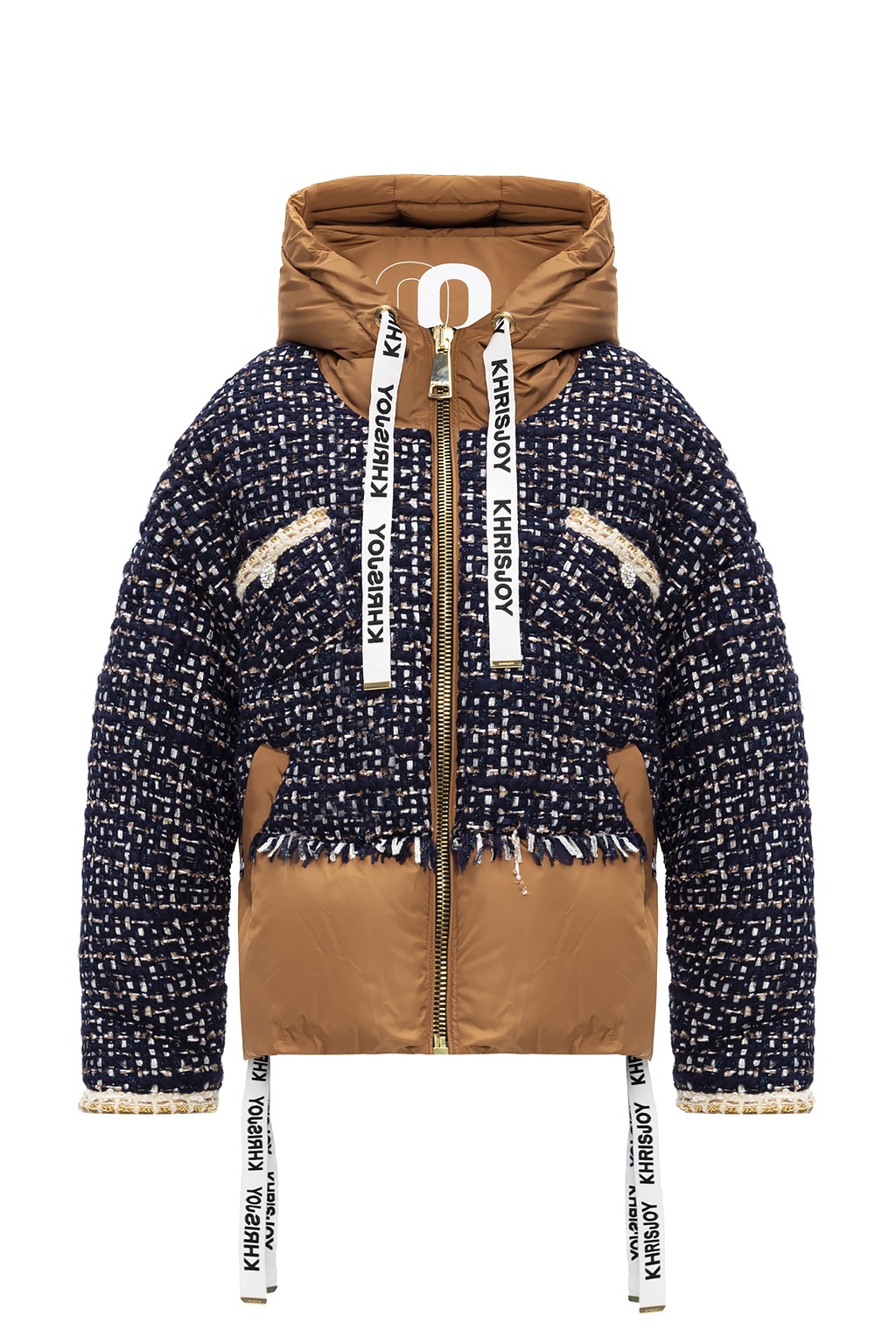 Khrisjoy Puffer jacket BDY65 with woven sleeves