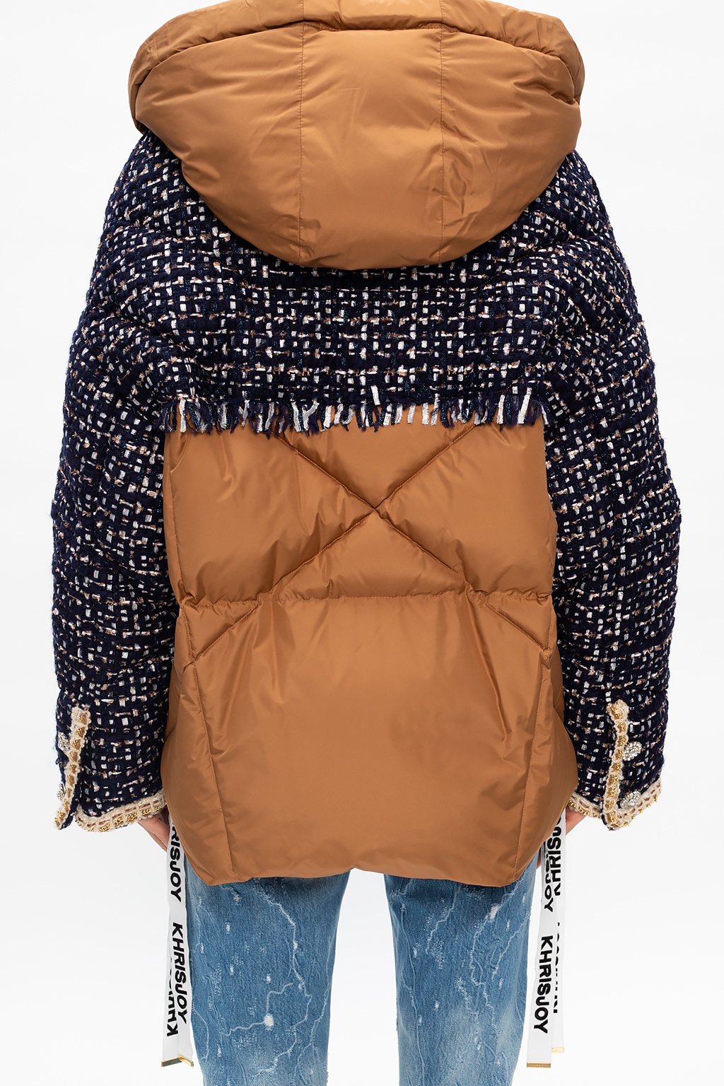 Khrisjoy Puffer jacket BDY65 with woven sleeves