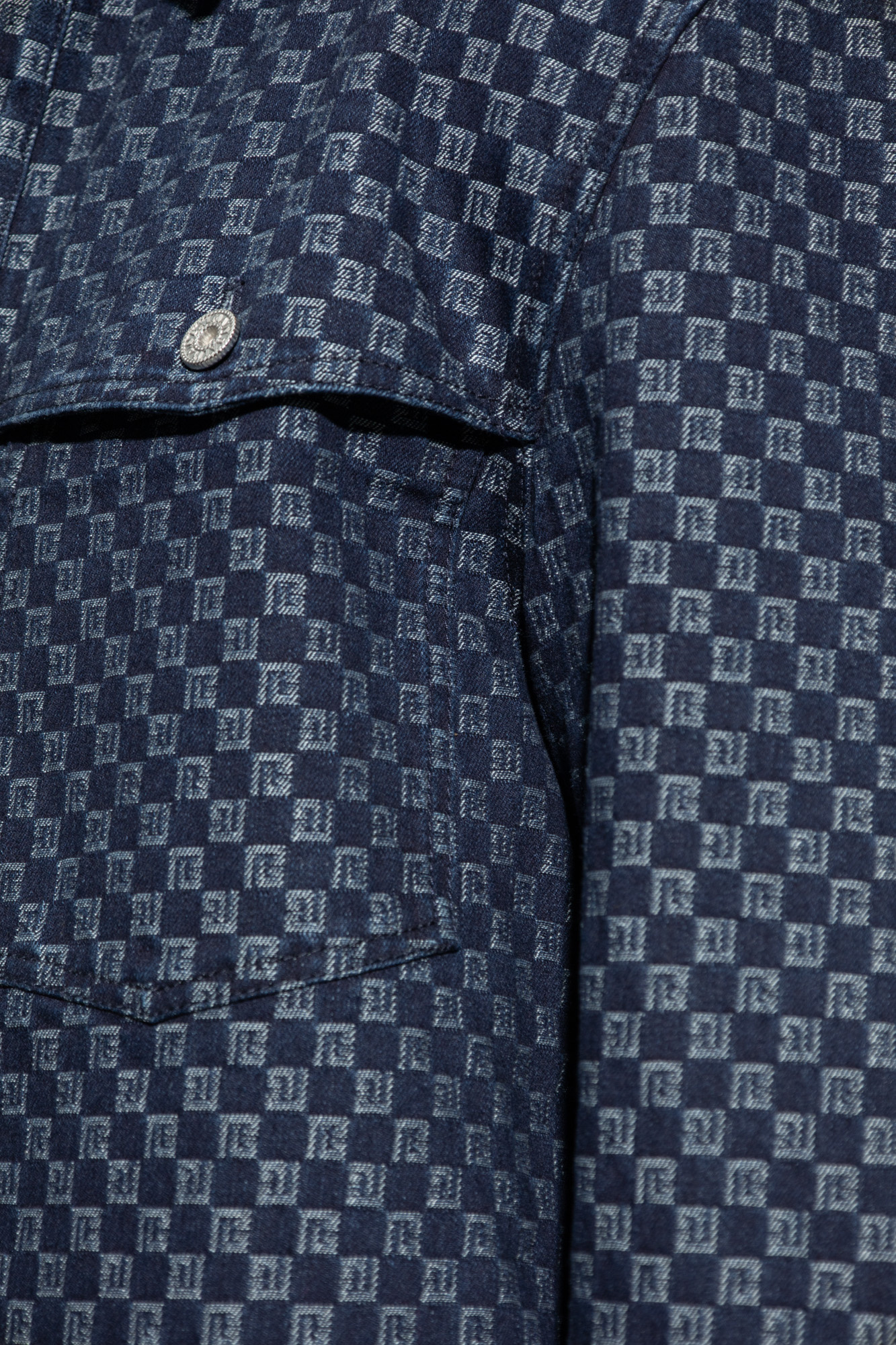 Balmain Paris Monogram Denim Jacket - Blue 52/US XL / Blue