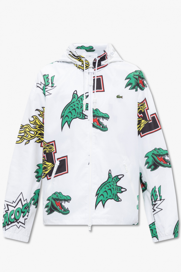 Lacoste Patterned hooded jacket