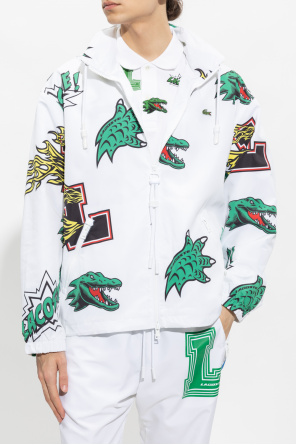 Lacoste Patterned hooded jacket