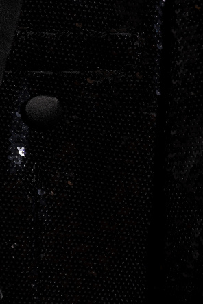 balmain contrasting-panel Sequinned blazer