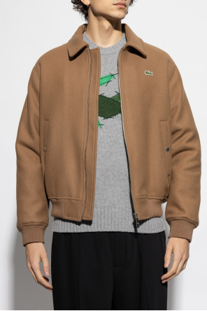 Lacoste Wool jacket with logo-shaped patch