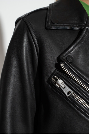 AllSaints ‘Billie’ leather Grans jacket with fringes