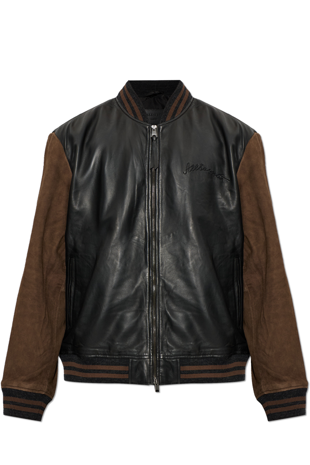 ‘Blanco’ leather bomber jacket od AllSaints