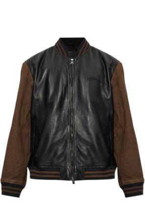 ‘Blanco’ leather bomber jacket