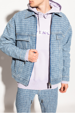givenchy plush Denim jacket with logo