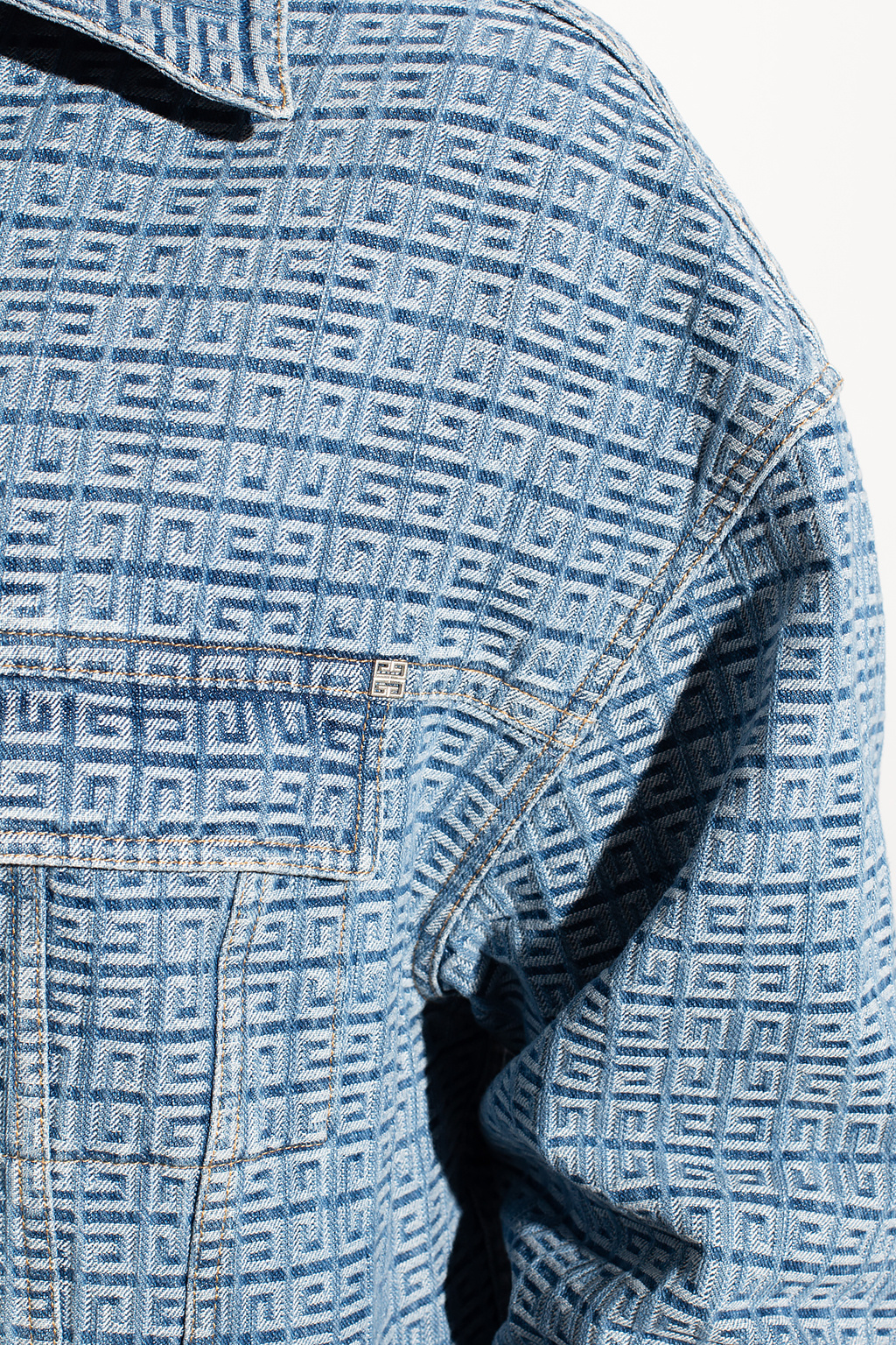 Givenchy Blue 4g Monogram Denim Jacket