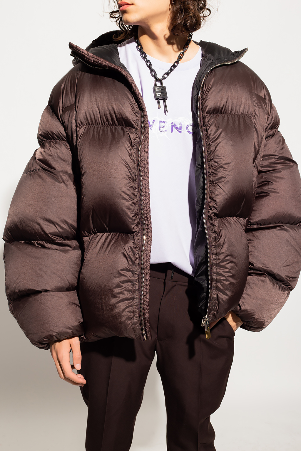 givenchy sweatshirt Down jacket with logo