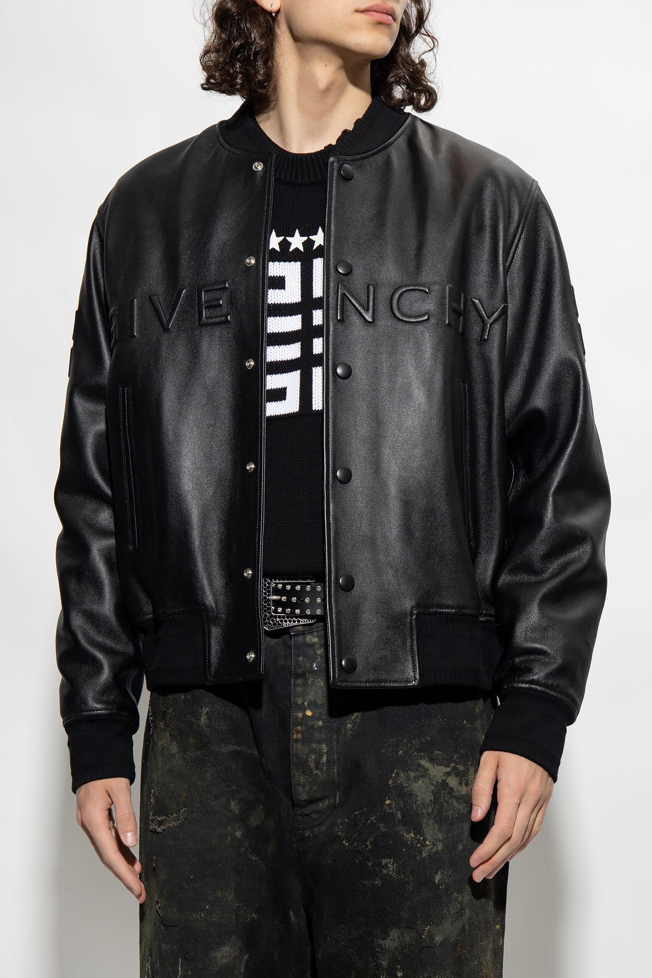 Givenchy Leather bomber jacket