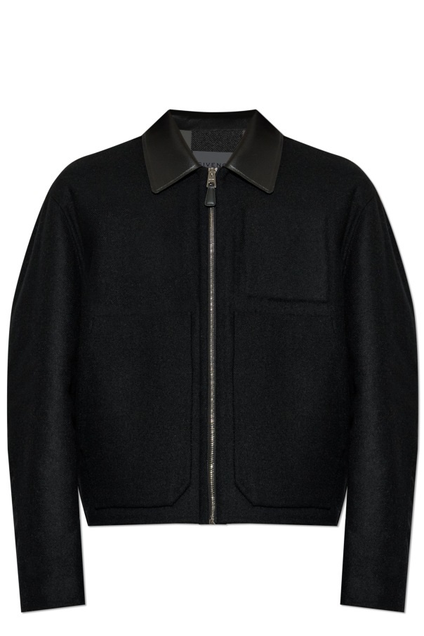 Jacket with leather collar od Givenchy