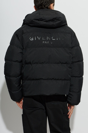 Givenchy Casaco de penas com capuz amovível