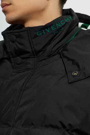 Givenchy Casaco de penas com capuz amovível