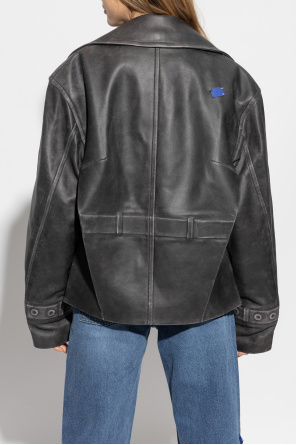 Ader Error Leather jacket with vintage effect