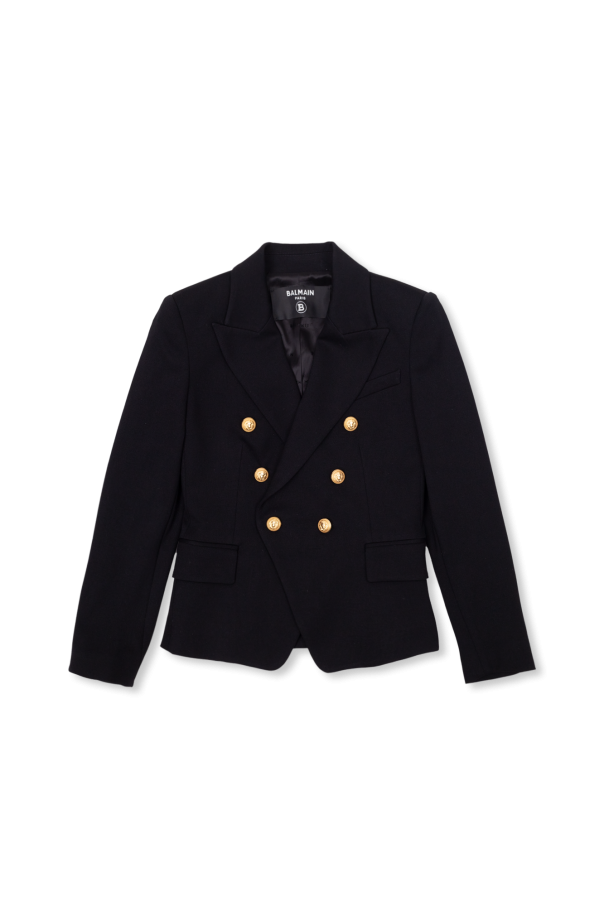 Balmain Kids sequin-embellished tweed jacket - Black
