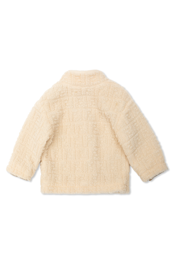 Fendi Kids Casaco acolchoado com logótipo
