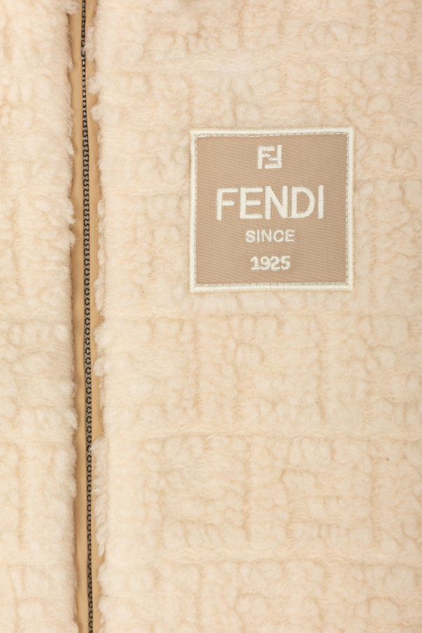 Fendi Kids Casaco acolchoado com logótipo
