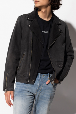 AllSaints 'Burgess' biker denim adding jacket