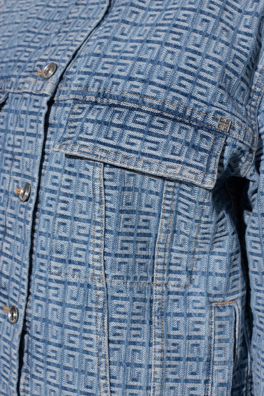 Givenchy Blue 4g Monogram Denim Jacket