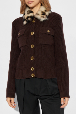 Givenchy Cardigan with fur collar