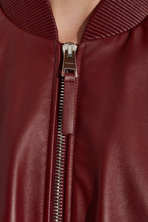Givenchy Burgundy leather ‘bomber’ jacket