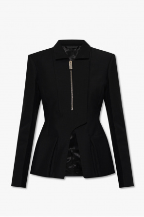 givenchy black polyester sleeveless ruffle dress size
