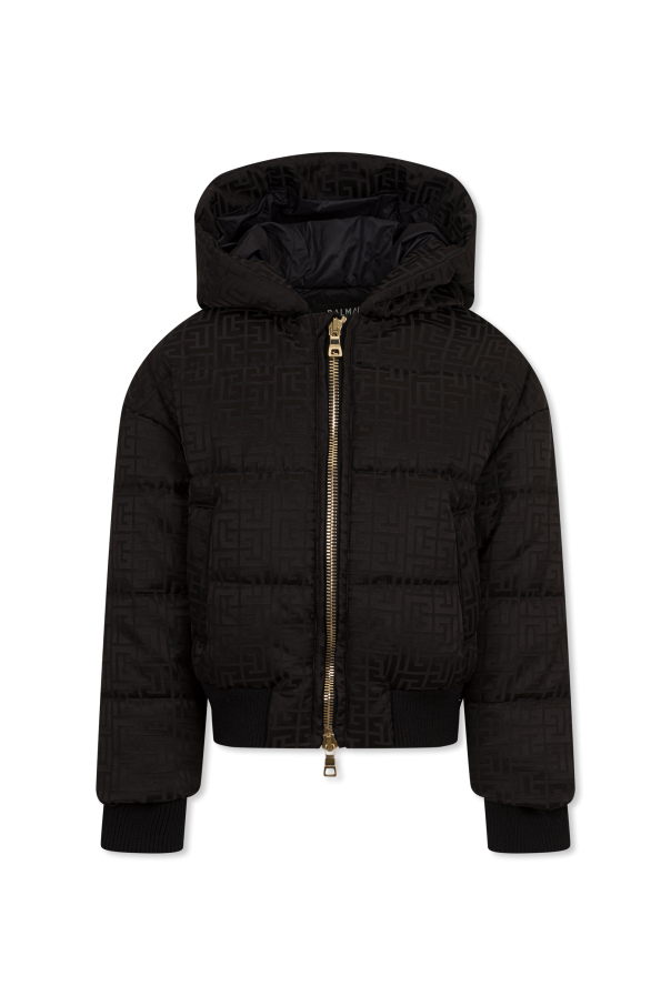 Insulated jacket with hood od Balmain Kids