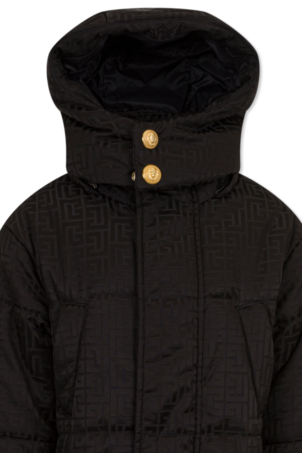 Balmain Kids Chaqueta acolchada con capucha